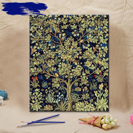 Green Tree Paint By Numbers-kit - Kreativitet för unga och gamla-DIY-Hemnix-40x50cm ingen ram-Hemnix