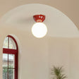 Contemporary Semi-Flush Iron and Glass Ceiling Light MILA Sverige