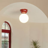 Contemporary Semi-Flush Iron and Glass Ceiling Light MILA Sverige