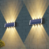 Carvallo Modern Solar-LED-Wall Light for Outdoor | Rectangular Design | IP56 Waterproof | Various Sizes & Light Intensities Carvallo