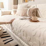 Branch Jacquard Elegant Decorative Plush Non-Slip Sofföverdrag Carvallo