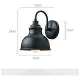 IronLuxe Light - Retro Vattentät Trädgård Veranda Järn Vägglampa Carvallo