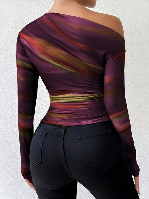 Dam Långärmad T-shirt Avslappnad 100% Bomull-T-shirts-Hemnix-Hemnix