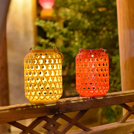 Modern vattentät Solar LED Woven Lantern MILA Sverige