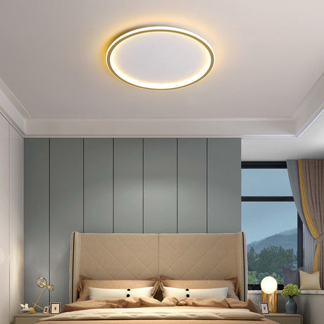 Ultra-tunn modern taklampa | Flush Mount LED för låga tak | Rund & dimbar Carvallo