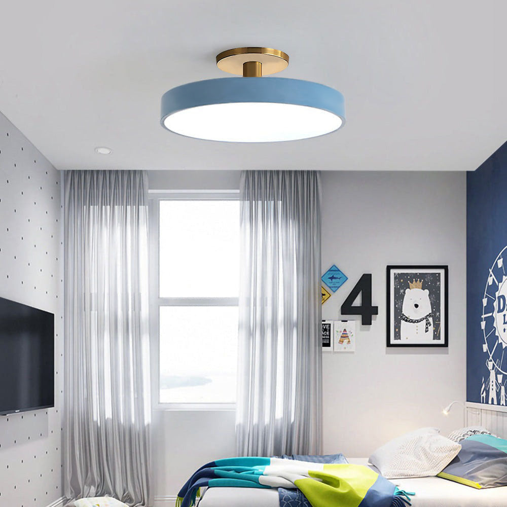 Modern Flush Mount Ceiling Light | 5.9×11.8–23.6 in | LED Rund Armatur | Hårdvara + Akryl | Brick by Brick Carvallo
