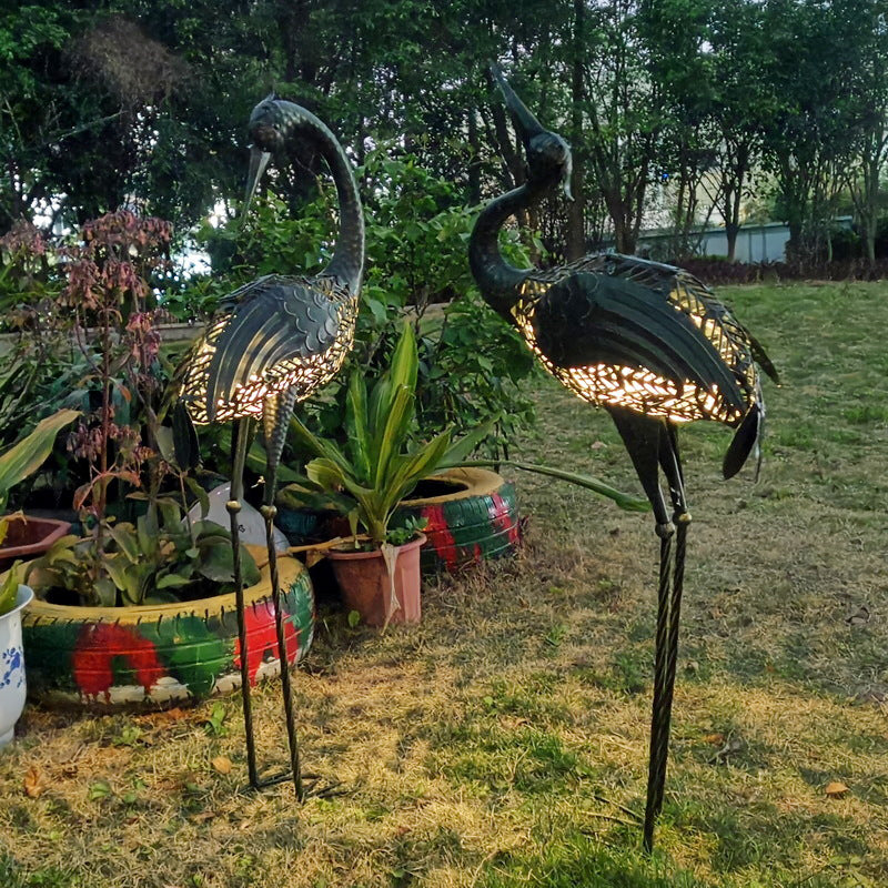 Modern järnkran Solar LED vattentät landskapslampa MILA Sverige