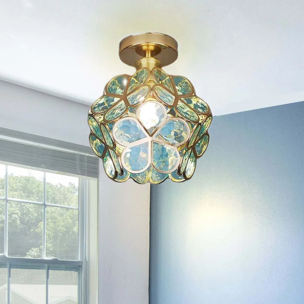 Elegant Floral Stil Glas Taklampa Carvallo