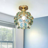 Elegant Floral Stil Glas Taklampa Carvallo
