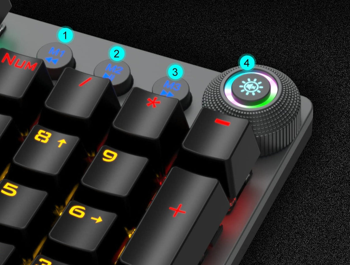 Trådbundet mekaniskt tangentbord för spel Bellasverige