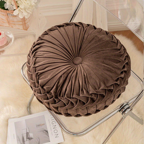 Pumpakudde - Sammet Rund Kuddfodral för Soffa, Tatami, Vardagsrum och Kontorsdekoration Carvallo