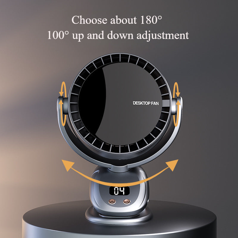 Bärbar bladlös fläkt med digital display – Tyst och uppladdningsbar kylning för inomhus- och utomhusbruk Carvallo