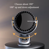 Bärbar bladlös fläkt med digital display – Tyst och uppladdningsbar kylning för inomhus- och utomhusbruk Carvallo