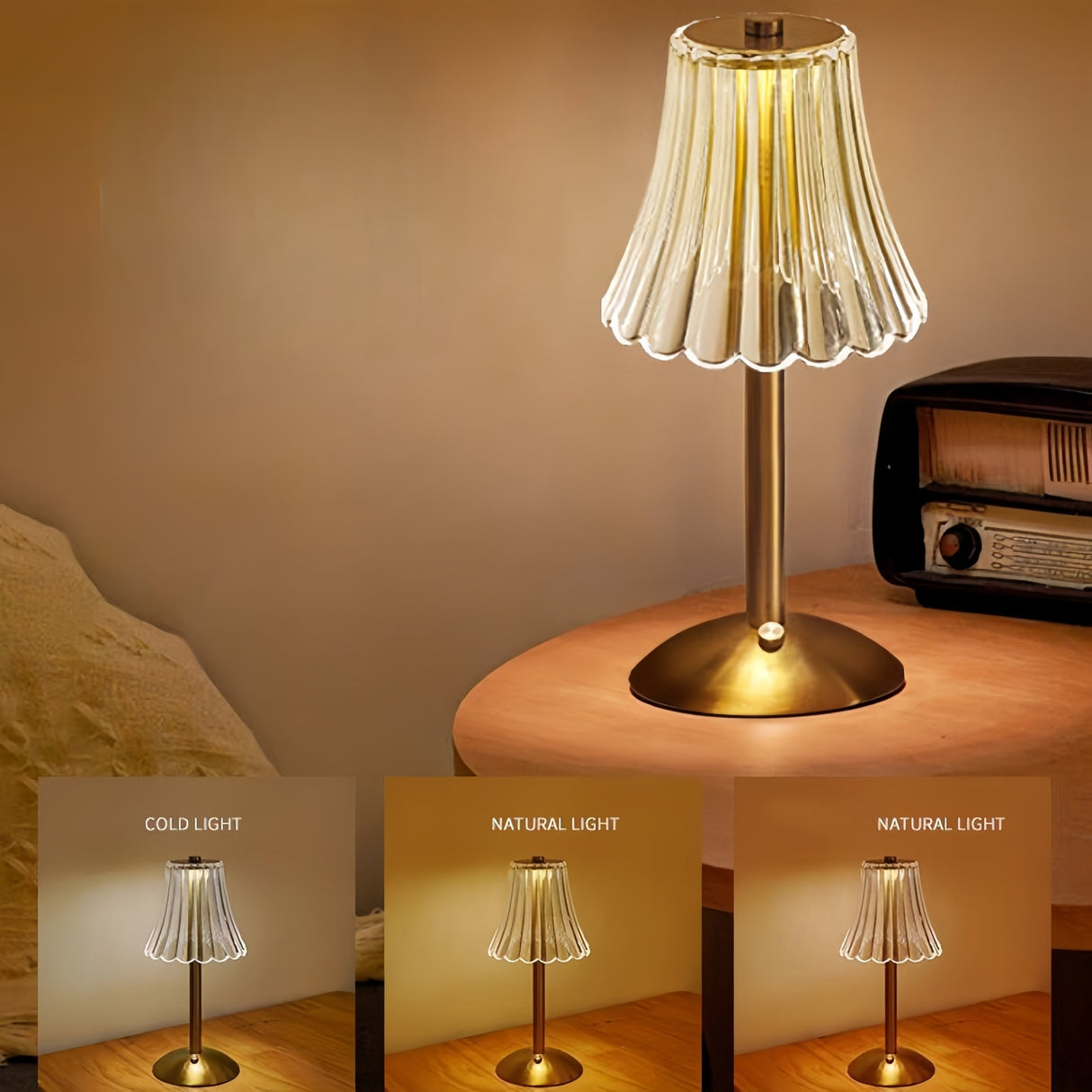 LumiGlow - Uppladdningsbar USB-LED Bordslampa med Touchkontroll Carvallo