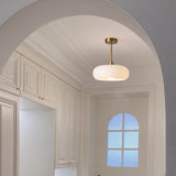 Vintage Rund Glas Taklampa Carvallo