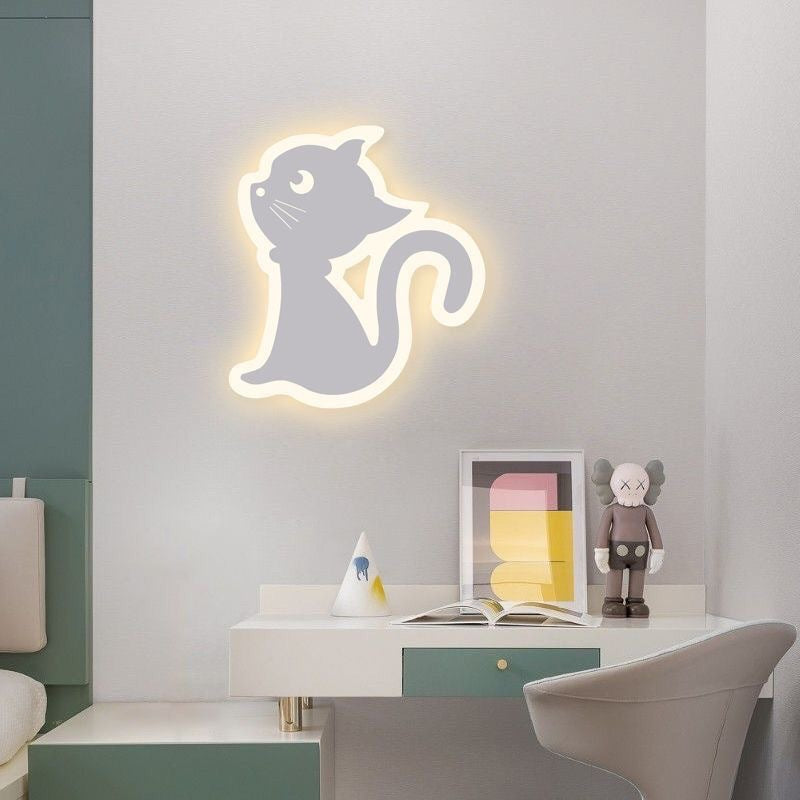 WhiskerGlow LED-vägglampa – lekfull kattinspirerad accent MILA Sverige