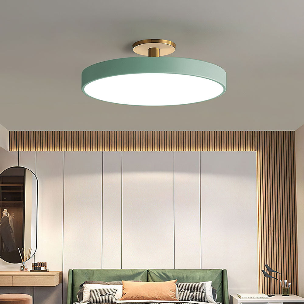 Modern Flush Mount Ceiling Light | 5.9×11.8–23.6 in | LED Rund Armatur | Hårdvara + Akryl | Brick by Brick Carvallo