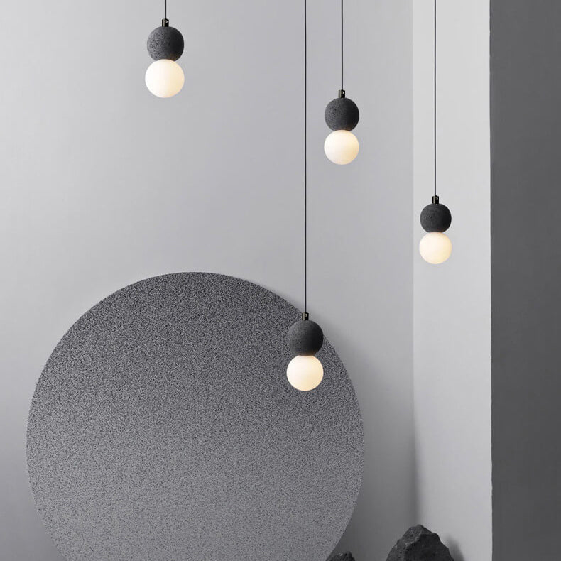 Enkel LED Scandinavian Contemporary Orb Terrazzo Pendellampa MILA Sverige