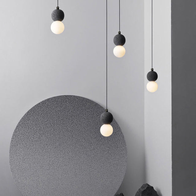Enkel LED Scandinavian Contemporary Orb Terrazzo Pendellampa MILA Sverige