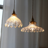 Mid-century vintage glas skiva hänglampa Carvallo