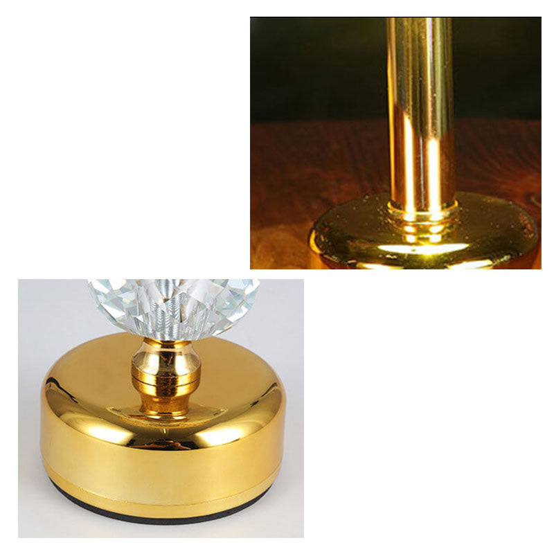 Retro Bloom LED-bordslampa – Uppladdningsbart tyg och metall nattlampa MILA Sverige