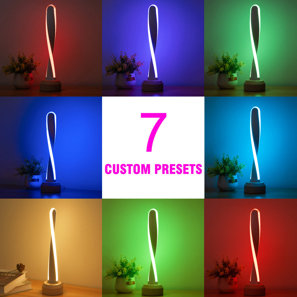 Japanskinspirerad LED-bordslampa – Elliptisk spiraldesign MILA Sverige