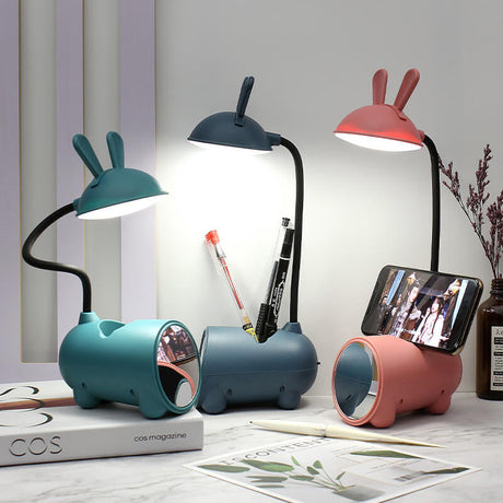 Cartoon Creative Rabbit LED Touch USB-pennhållare skrivbordslampa MILA Sverige