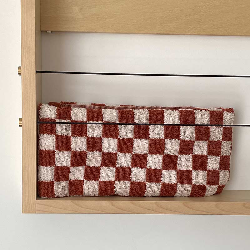 Rutig plaid färgblock bomull badhandduk set Carvallo