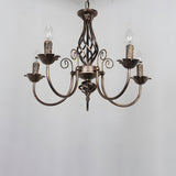 Vintage Bronze Chandlier | 4/6/8 Ljus Matsal Takarmatur i Järn | Brick by Brick Carvallo