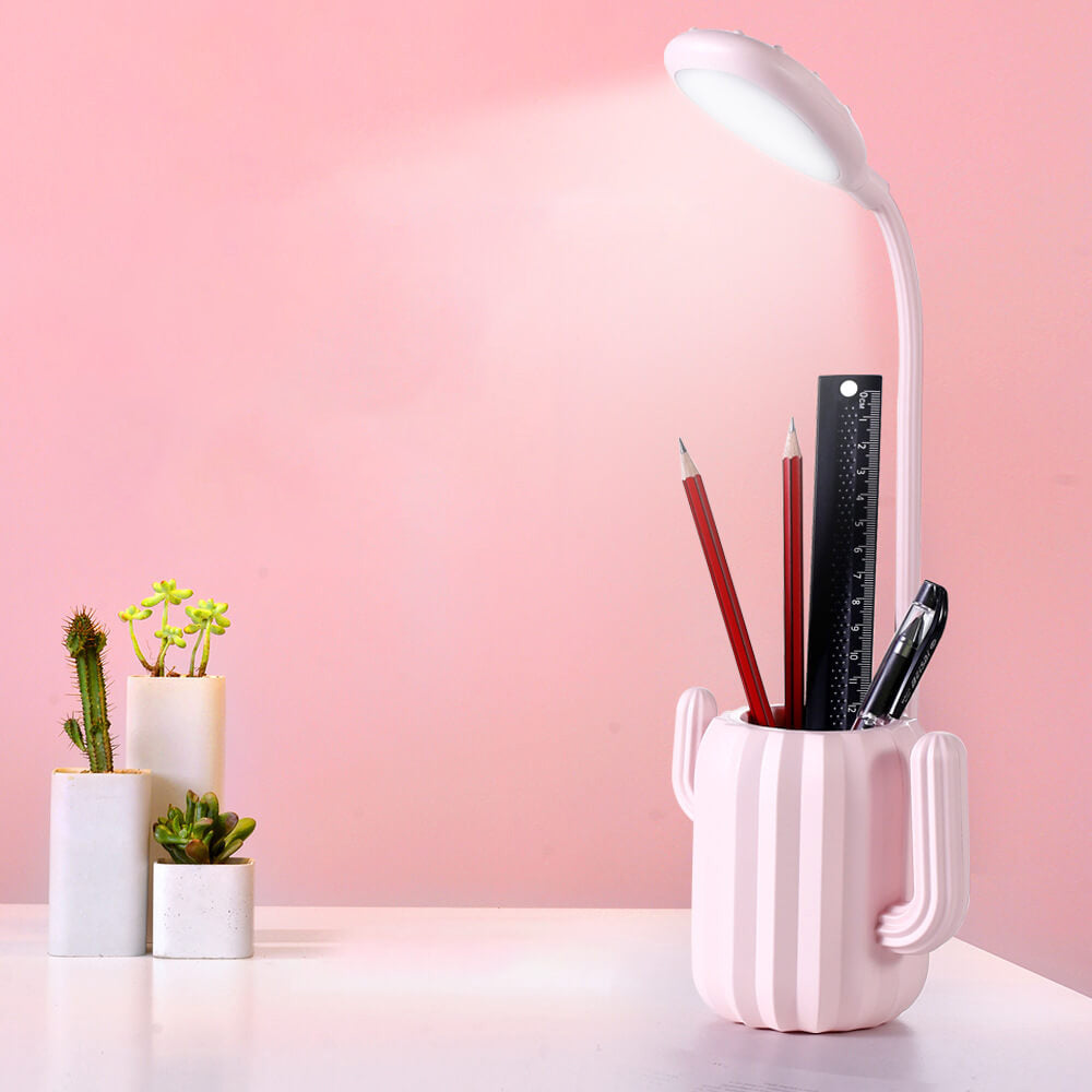 Vikbar Cactus LED-bordslampa - ögonvänlig ljus med kreativ design MILA Sverige