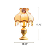Vintage French Country Bordslampa – Resin Base med Rose Tofs Accent MILA Sverige