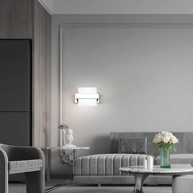 Modern fyrkantig LED-vägglampa – Akrylspegelfrontljus MILA Sverige