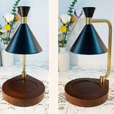 Contemporary Iron & Wood Bordslampa – Cone Shade MILA Sverige