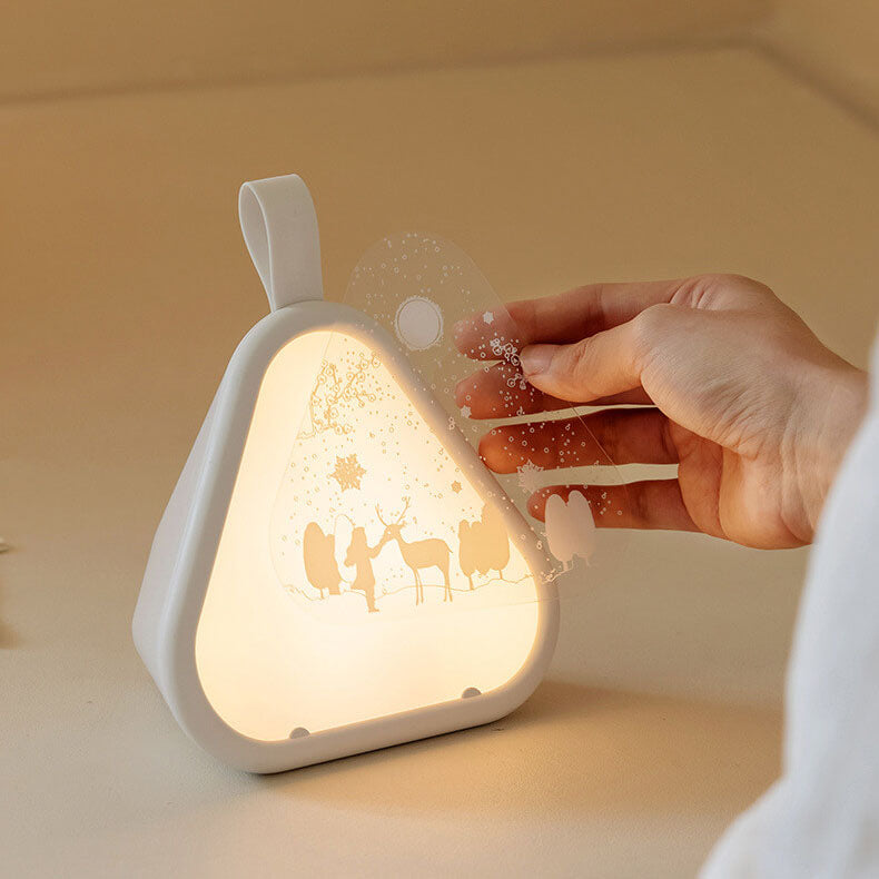 Geometric Glow LED Nattljus – Triangulär 7-färgs omgivande lampa MILA Sverige