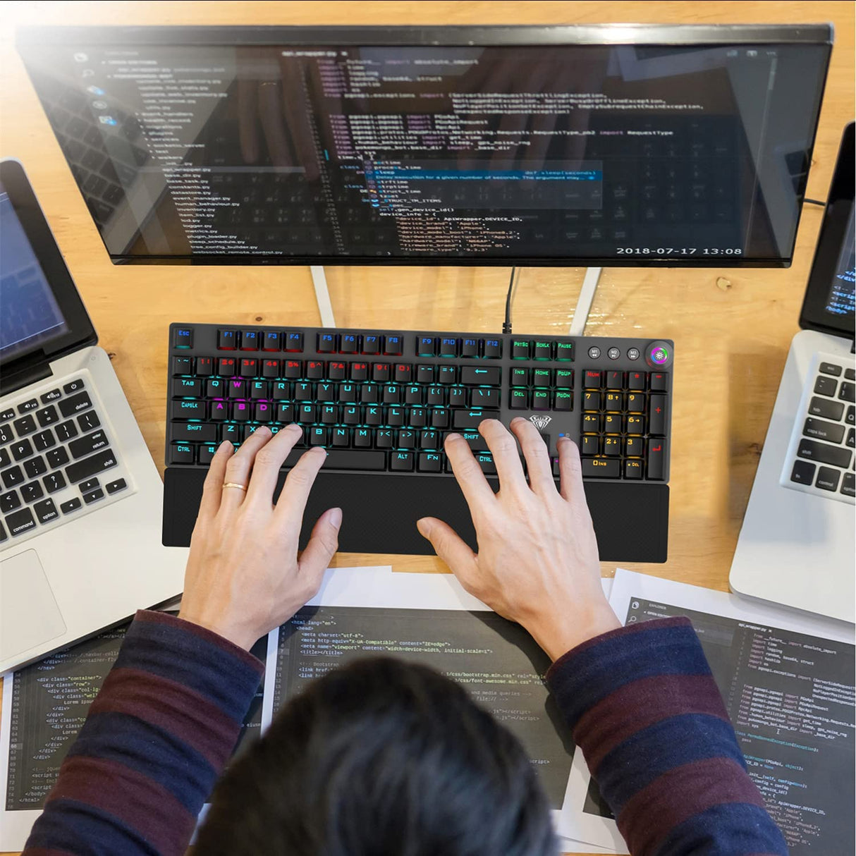 Trådbundet mekaniskt tangentbord för spel Bellasverige
