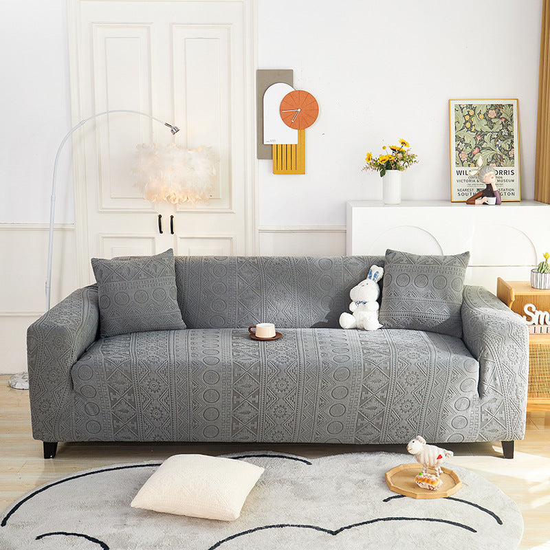 Bohemian Jacquard Stretch Heltäckande Anti-Slip Sofföverdrag Carvallo