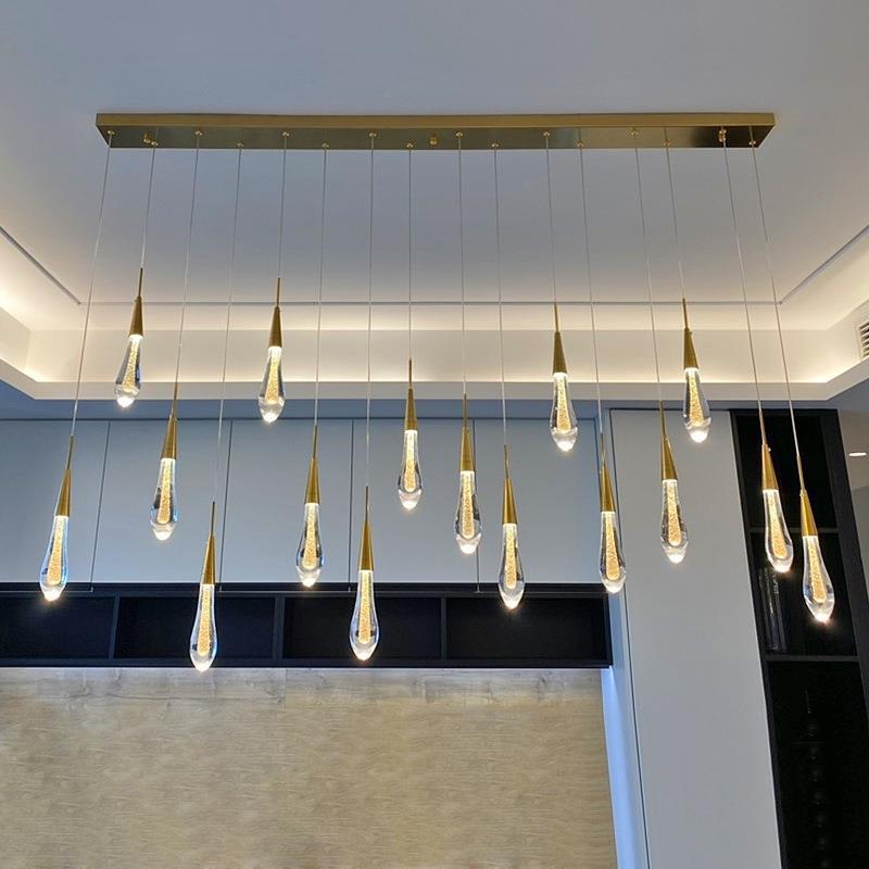 Modern skandinavisk LED-lampa i vattendroppsglas MILA Sverige