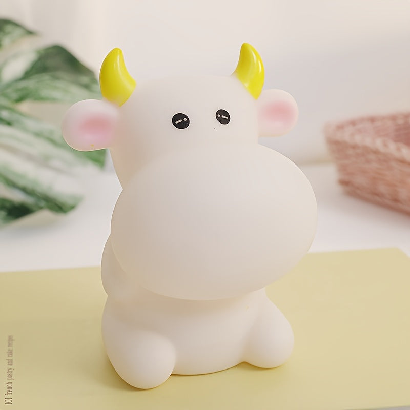 CowGlow - Söt Ko Nattlampa med Batteri för Barnrum Dekoration Carvallo