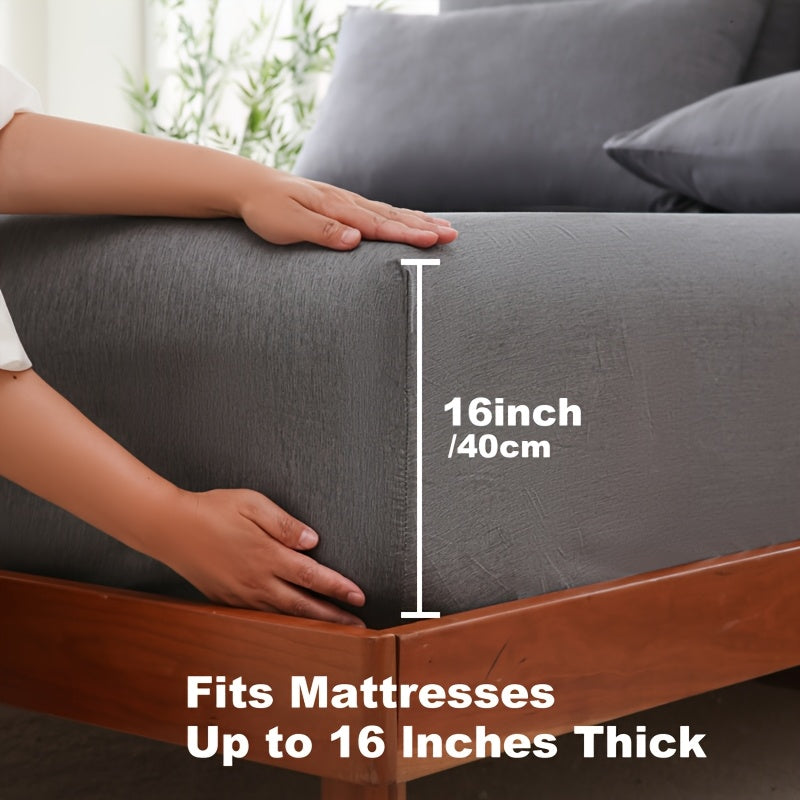 Sommar Cool Bamboo Fiber Fitted Sheet – Lyxig Andas Komfort Carvallo