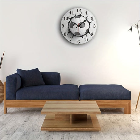 Stille Trä Fotboll Väckarklocka - Sporttema för Vardagsrum, Kontor och Gym Carvallo