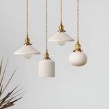 AmberZen Light – Vintage Keramik Glas Hänglampa Carvallo