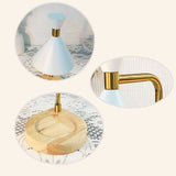 Contemporary Iron & Wood Bordslampa – Cone Shade MILA Sverige