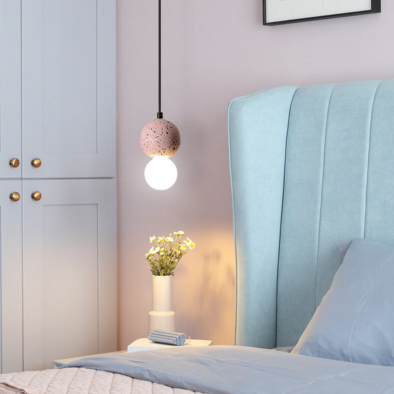 Enkel LED Scandinavian Contemporary Orb Terrazzo Pendellampa MILA Sverige