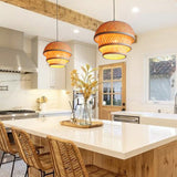 Handgjord bamboohänglampa för ö Carvallo