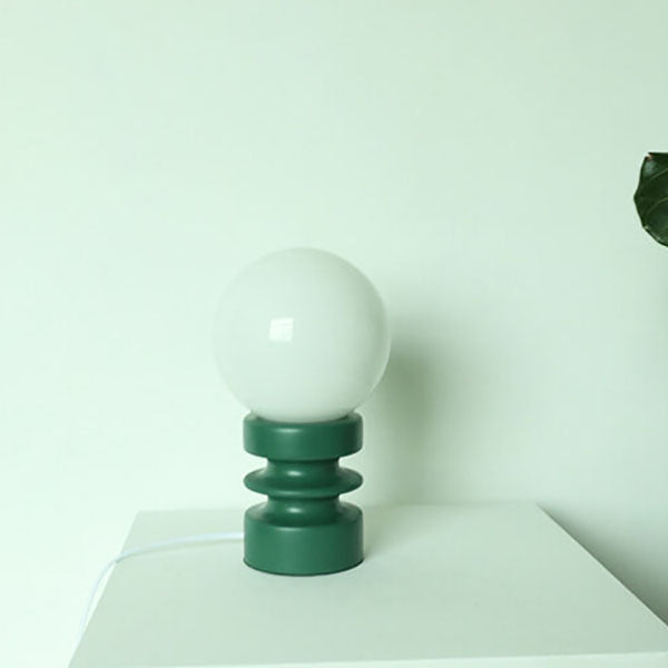 Vintage orange bordslampa i massivt glas – Retro berlock med varmt sken MILA Sverige