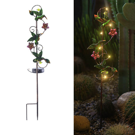 SkyGlow – Solcelldriven trädgårdslampa med konstnärlig metalldesign för utomhusstämning Carvallo