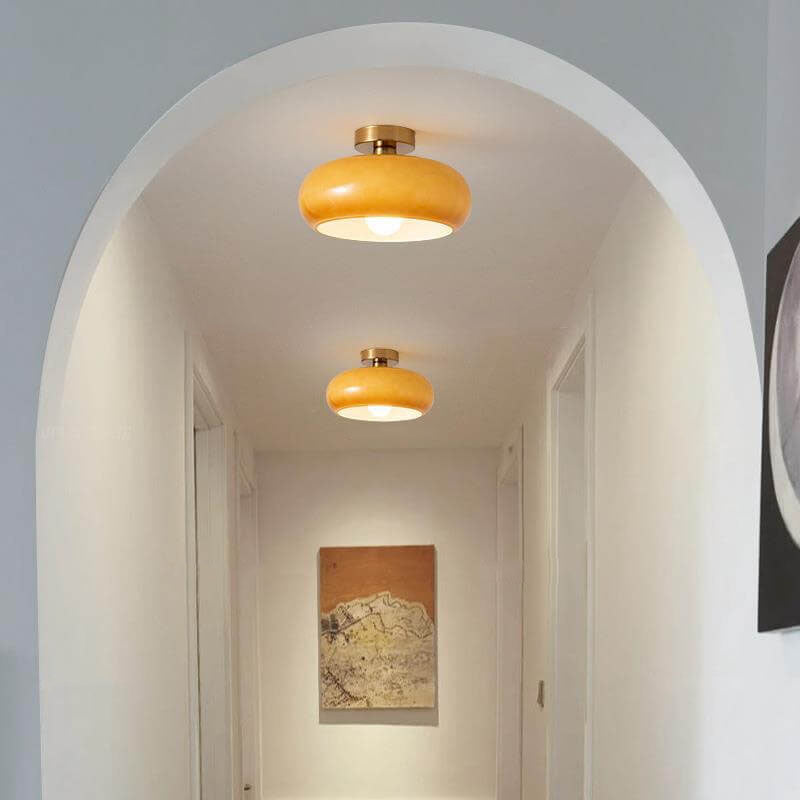 Vintage Rund Glas Taklampa Carvallo