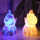 UnicornGlow | Handmålad 3D-tryckt LED-nattlampa MILA Sverige