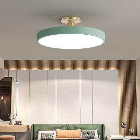Modern cirkulär LED taklampa – semi-flush design Carvallo