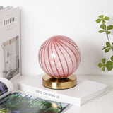 Modern Glass & Iron LED-bordslampa – Uppladdningsbar planetinspirerad design MILA Sverige